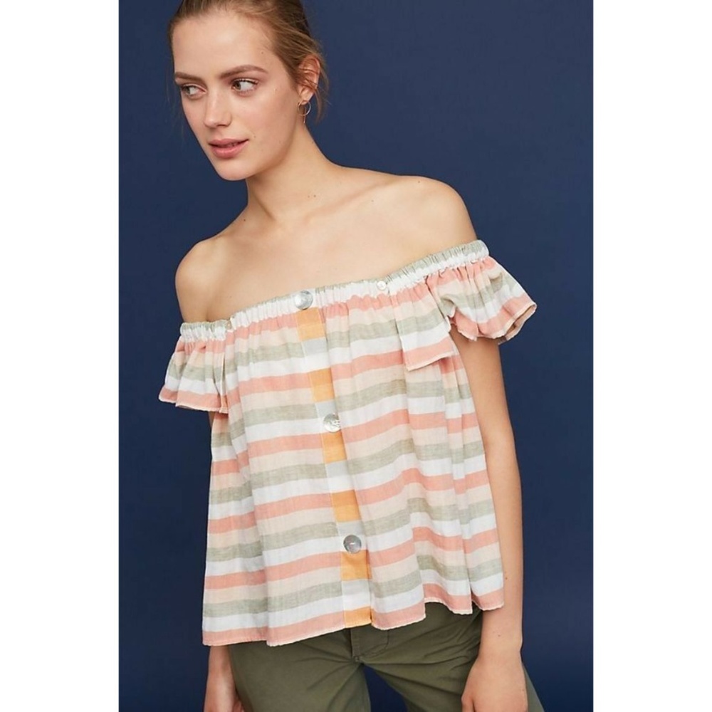 New Anthropologie Becka Convertible Off-Shoulder